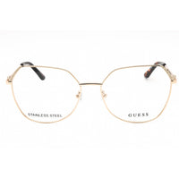 Guess Women's Eyeglasses - Pale Gold Metal Oversized Full Rim Frame | GU50160 032 ,