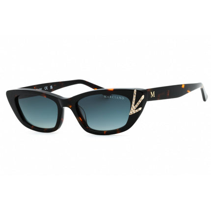 Guess by Marciano Women's Sunglasses - Dark Havana Acetate Cat Eye Frame | GM0822 52P ,