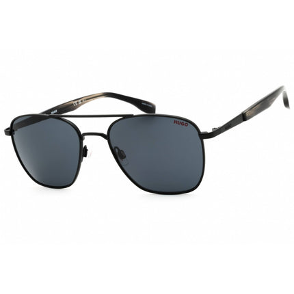 Hugo Men's Sunglasses - Matte Black Metal Aviator Full Rim Frame | HG 0330/S 0003 IR ,