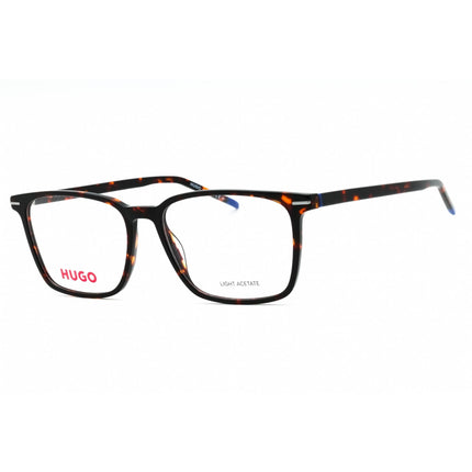 Hugo Men's Eyeglasses - Havana Plastic Square Shape Full Rim Frame | HG 1225 0086 00 ,
