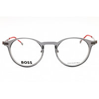 Hugo Boss Men's Eyeglasses - Grey Plastic Round Full Rim Frame | BOSS 1350/F 0KB7 00 ,