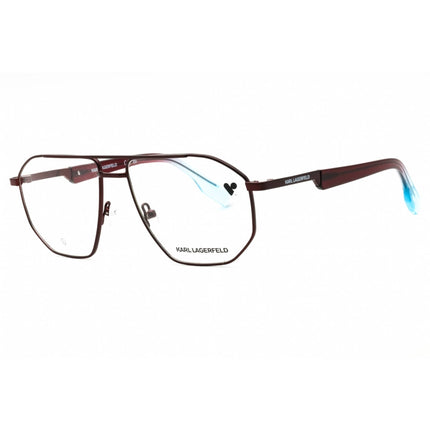 Karl Lagerfeld Unisex Eyeglasses - Burgundy Metal Oversized Full Rim Frame | KL353 601 ,