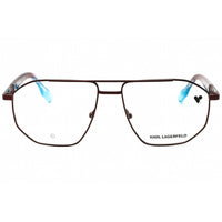 Karl Lagerfeld Unisex Eyeglasses - Burgundy Metal Oversized Full Rim Frame | KL353 601 ,