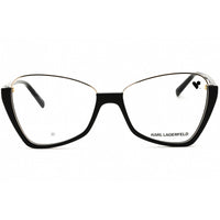 Karl Lagerfeld Women's Eyeglasses - Black Metal Cat Eye Half Rim Frame | KL354 001 ,