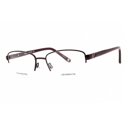Liz Claiborne Women's Eyeglasses - Plum Metal Cat Eye Half Rim Frame | L 662 00T7 00 ,