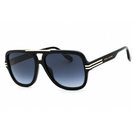 Marc Jacobs Men's Sunglasses - Black Plastic Aviator Full Rim | MARC 637/S 0807 9O ,