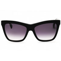 Max Mara Women's Sunglasses - Shiny Black Plastic Cat Eye Full Rim Frame | MM0008 01B ,