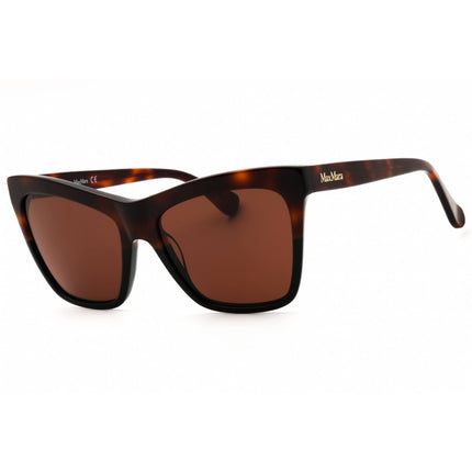 Max Mara Women's Sunglasses - Havana/Other Acetate Cat Eye Full Rim Frame | MM0008 56E ,