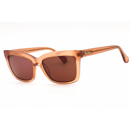 Max Mara Women's Sunglasses - Shiny Light Brown Acetate Cat Eye Frame | MM0010 45E ,