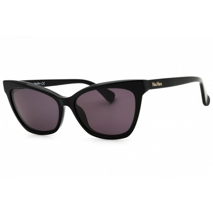 Max Mara Women's Sunglasses - Shiny Black Acetate Cat Eye Full Rim Frame | MM0011 01A ,