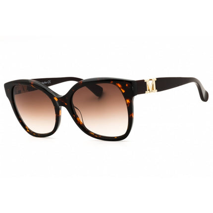 Max Mara Women's Sunglasses - Dark Havana Acetate Cat Eye Full Rim Frame | MM0014 52F ,