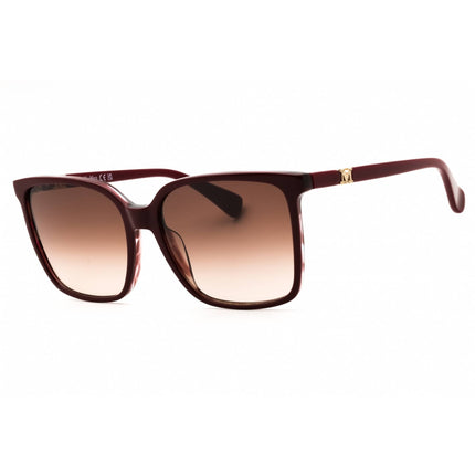 Max Mara Women's Sunglasses - Shiny Bordeaux Acetate Square Shape Frame | MM0046 69T ,