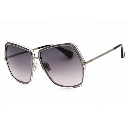 Max Mara Women's Sunglasses - Shiny Dark Ruthenium Metal Oversized Frame | MM0054 12B ,
