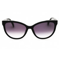 Max Mara Women's Sunglasses - Shiny Black Acetate Cat Eye Full Rim Frame | MM0058 01B ,