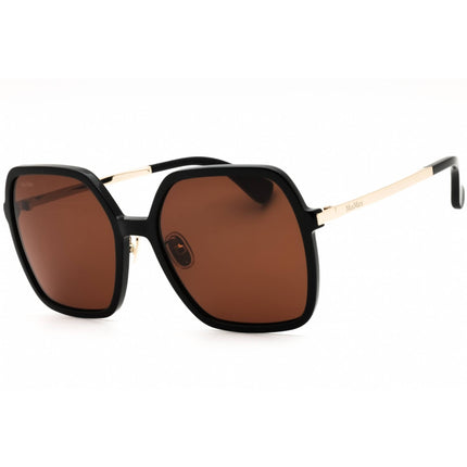 Max Mara Women's Sunglasses - Shiny Black Acetate Oversized Full Rim | MM0059-D 01E ,