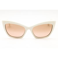 Max Mara Women's Sunglasses - White Acetate Cat Eye Shape Full Rim Frame | MM0063 21G ,