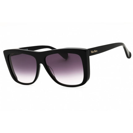 Max Mara Women's Sunglasses - Shiny Black Acetate Cat Eye Full Rim Frame | MM0066 01B ,