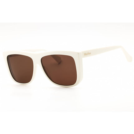 Max Mara Women's Sunglasses - White Acetate Geometric Full Rim Frame | MM0066 21E ,