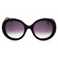 Max Mara Women's Sunglasses - Shiny Black Acetate Round Full Rim Frame | MM0074 01B ,