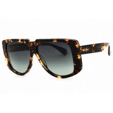 Max Mara Women's Sunglasses - Dark Havana Acetate Oversized Shape Frame | MM0075 52P ,