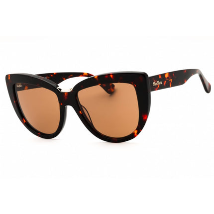 Max Mara Women's Sunglasses - Dark Havana Acetate Cat Eye Full Rim Frame | MM0076 52E ,