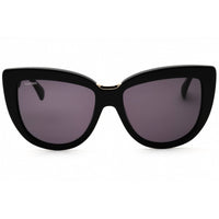 Max Mara Women's Sunglasses - Shiny Black Acetate Cat Eye Full Rim Frame | MM0076 01A ,