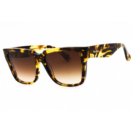Max Mara Women's Sunglasses - Blonde Havana Acetate Square Full Rim Frame | MM0078 53F ,