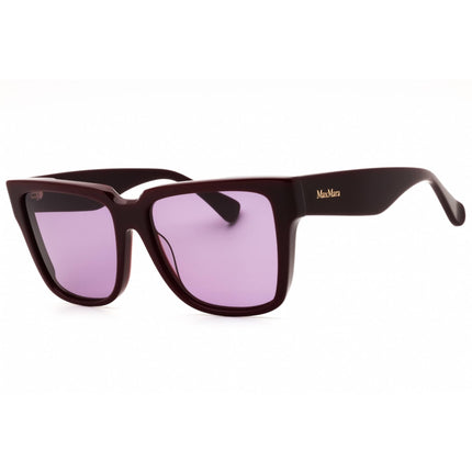 Max Mara Women's Sunglasses - Shiny Bordeaux Acetate Square Shape Frame | MM0078 69Y ,