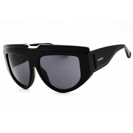 Max Mara Women's Sunglasses - Shiny Black Acetate Oversized Shape Frame | MM0083 01A ,