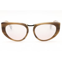 Max Mara Women's Sunglasses - Beige Horn Acetate Cat Eye Full Rim Frame | MM0093 60G ,