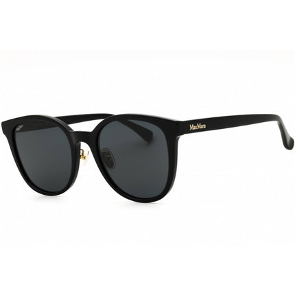Max Mara Women's Sunglasses - Shiny Black Acetate Round Full Rim Frame | MM0105-K 01A ,