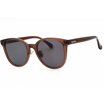 Max Mara Women's Sunglasses - Shiny Dark Brown Acetate Round Frame | MM0105-K 48A ,