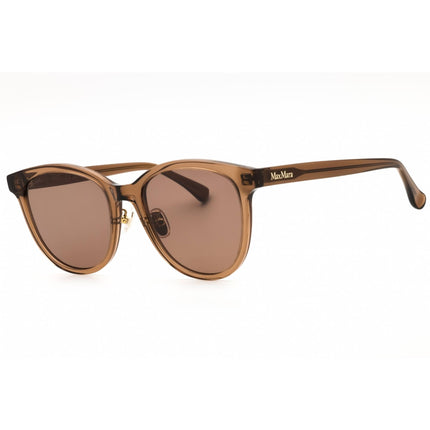 Max Mara Women's Sunglasses - Shiny Light Brown Acetate Round Frame | MM0107-K 45E ,