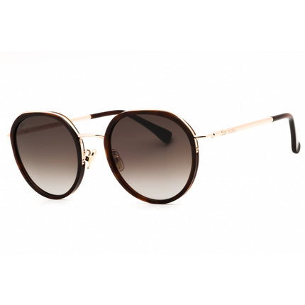 Max Mara Women's Sunglasses - Dark Havana Metal Round Full Rim Frame | MM0109-K 52F ,