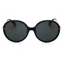Max Mara Women's Sunglasses - Shiny Black Acetate Round Full Rim Frame | MM0111-K 01A ,
