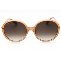 Max Mara Women's Sunglasses - Shiny Beige Acetate Round Full Rim Frame | MM0111-K 57F ,
