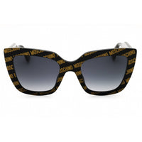 Moschino Women's Sunglasses - Pattern Black Plastic Cat Eye Frame | MOS148/S 07RM 9O ,
