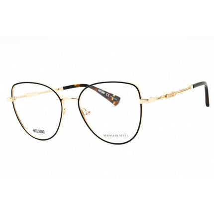 Moschino Women's Eyeglasses - Black Gold Metal Butterfly Full Rim | MOS601 02M2 00 ,