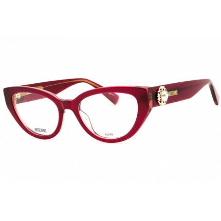 Moschino Women's Eyeglasses - Burgundy Plastic Cat Eye Full Rim Frame | MOS631 0LHF 00 ,