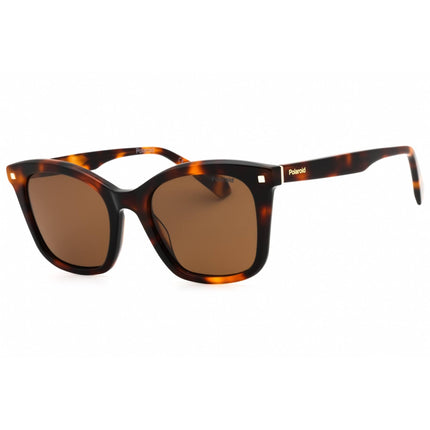 Polaroid Core Women's Sunglasses - Havana Plastic Cat Eye Frame | PLD 4110/S/X 0086 HE ,