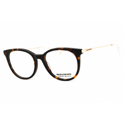Skechers Women's Eyeglasses - Dark Havana Acetate Round Full Rim Frame | SE2167 052 ,