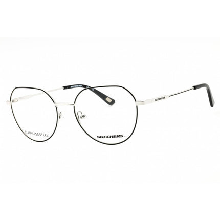 Skechers Women's Eyeglasses - Shiny Black Metal Oversized Full Rim Frame | SE2185 001 ,