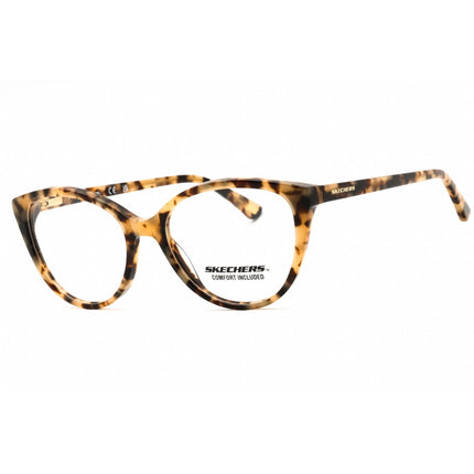 Skechers Women's Eyeglasses - Blonde Havana Acetate Cat Eye Shape Frame | SE2215 053 ,