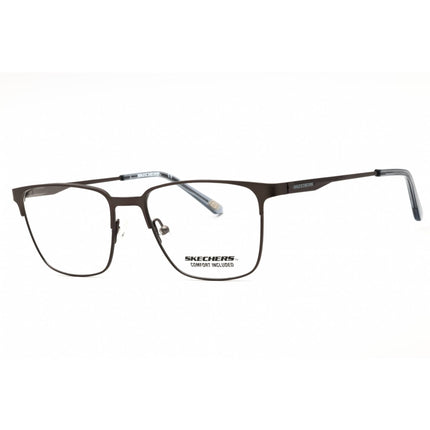 Skechers Men's Eyeglasses - Shiny Gunmetal Metal Square Full Rim Frame | SE3352 008 ,