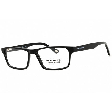 Skechers Men's Eyeglasses - Shiny Black Acetate Rectangular Shape Frame | SE3355 001 ,