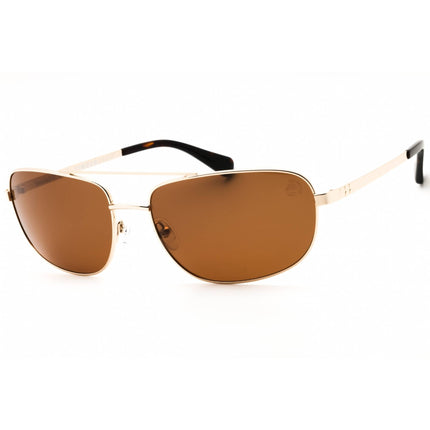 Timberland Men's Sunglasses - Gold Metal Navigator Shape Full Rim Frame | TB00045 32H ,
