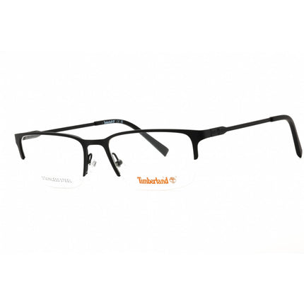 Timberland Men's Eyeglasses - Matte Black Metal Rectangular Shape Frame | TB1799 002 ,
