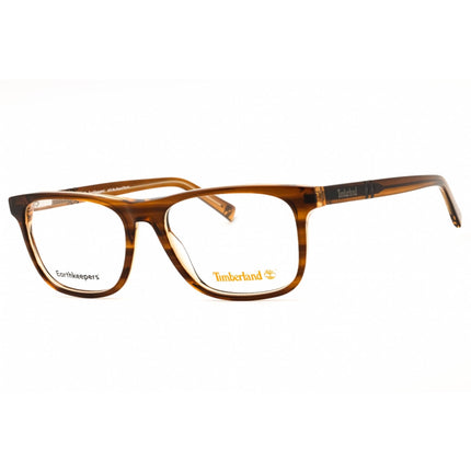 Timberland Men's Eyeglasses - Shiny Dark Brown Acetate Rectangular Frame | TB50022 048 ,