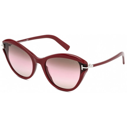 Tom Ford Women's Sunglasses - Shiny Bordeaux Acetate Cat Eye Full Rim | FT0850 69F ,