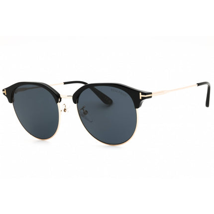 Tom Ford Unisex Sunglasses - Shiny Black Metal Round Full Rim Frame | FT0889-K 01A ,